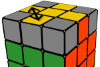 Intercambio de aristas de la última capa del cubo de Rubik